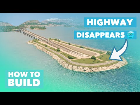 How to Build a Highway Disappearing in the Ocean | Cities: Skylines No Mods Tutorial