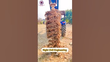 Piling Work By Tractor #shortvideo #civilengineering #pilingmachine #construction #pilefoundation
