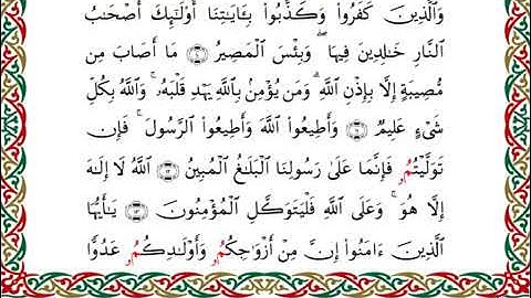 سورة التغابن  برواية البزي عن ابن كثير ـ  الشيخ أحمد ديبان