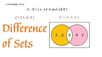 Set Operations: Difference of Sets | Includes Examples