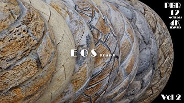 Unreal Engine. EOS02. Inside the package 12 4K Stone Walls materials