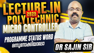 LECTURE IN POLYTECHNIC | MICRO CONTROLLER | PROGRAMME STATUS WORD ഒന്നുനോക്കിയാലോ | BY DR SAJIN SIR