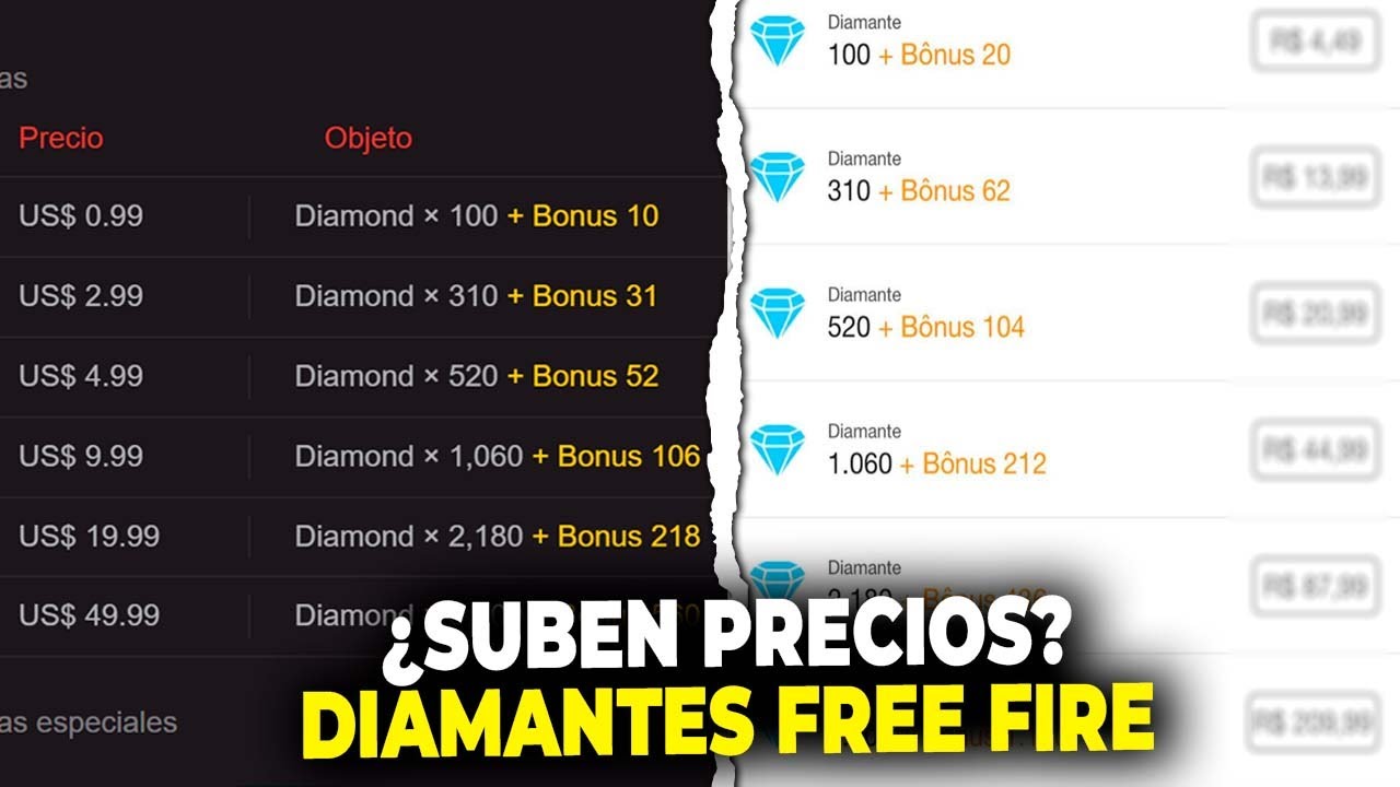 RECARGA GARENA FREE FIRE 1.060 DIAMANTES + 212 BÔNUS