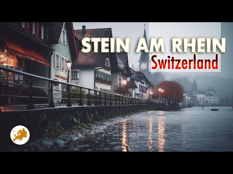 سويسرا | Stein am Rhein | جولة مشي تحت المطر 4K