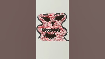 Scary face 😈 Draw When Bored 💀 (Part 58) #art #drawing #sketch #cute #simple #easy #tutorial #shorts