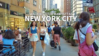 [4K] NEW YORK CITY - Summer Walk, Broadway, Columbus Circle & 57th Street, Manhattan, Travel, NY