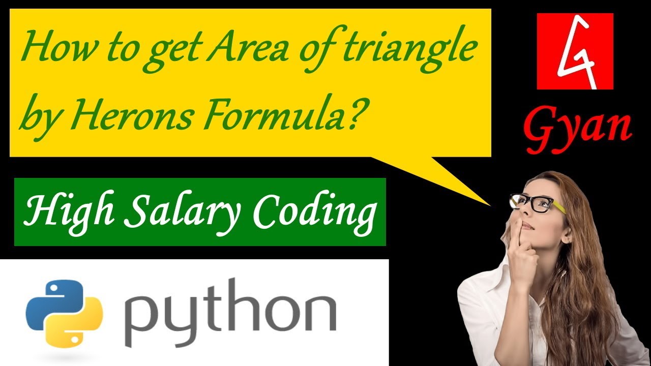 Python | How to get Area of triangle by Herons Formula? - YouTube