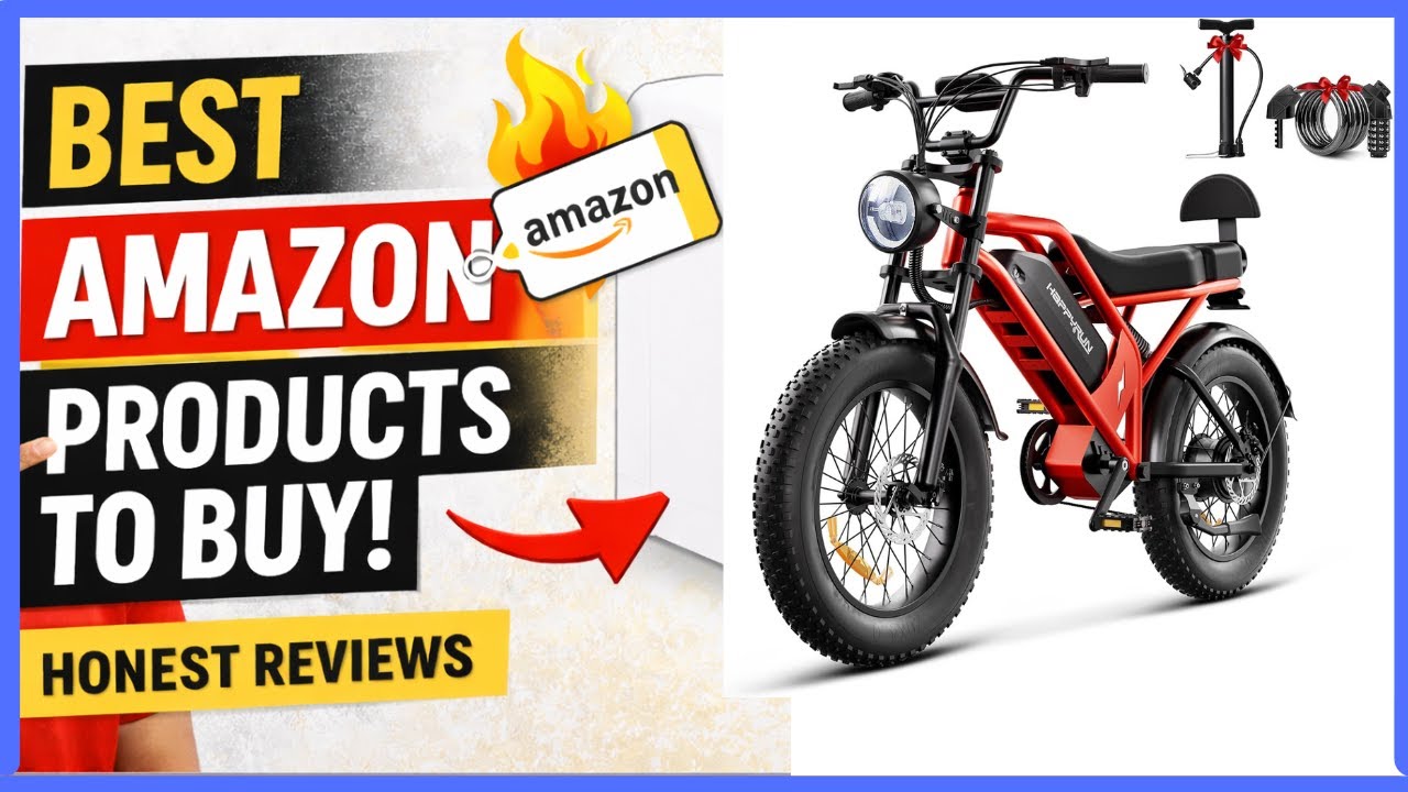 HAPPYRUN 1500W Electric Bike for Adults, 48V 18Ah Removable Battery, 20" Fat Tire E-Bike, 32MPH &
