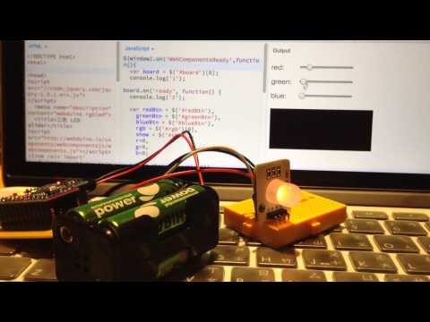 Webduino - 用 JS 做 LED 三色調色燈