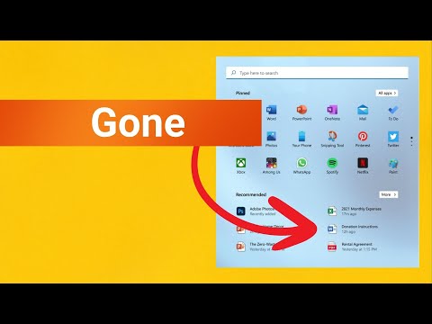Windows 11 Remove Recommended From Start