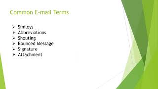 Class 5 Ch - 6 Internet – Electronic Mail (E-Mail)