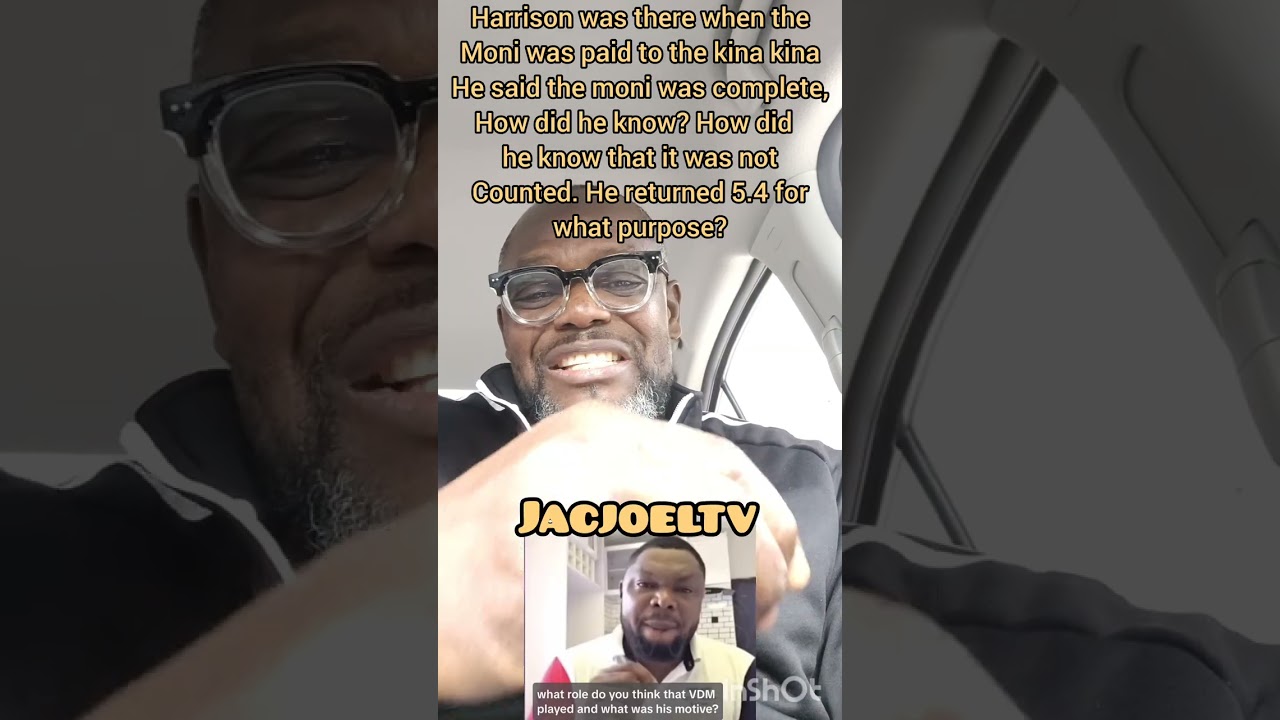 Harrison didn't take the moni to the kina but he knows that the moni was not Counted?