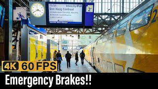 Train Cab Ride NL / Emergency Brakes ATB / Amsterdam - Haarlem - Den Haag / VIRM IC / January 2023