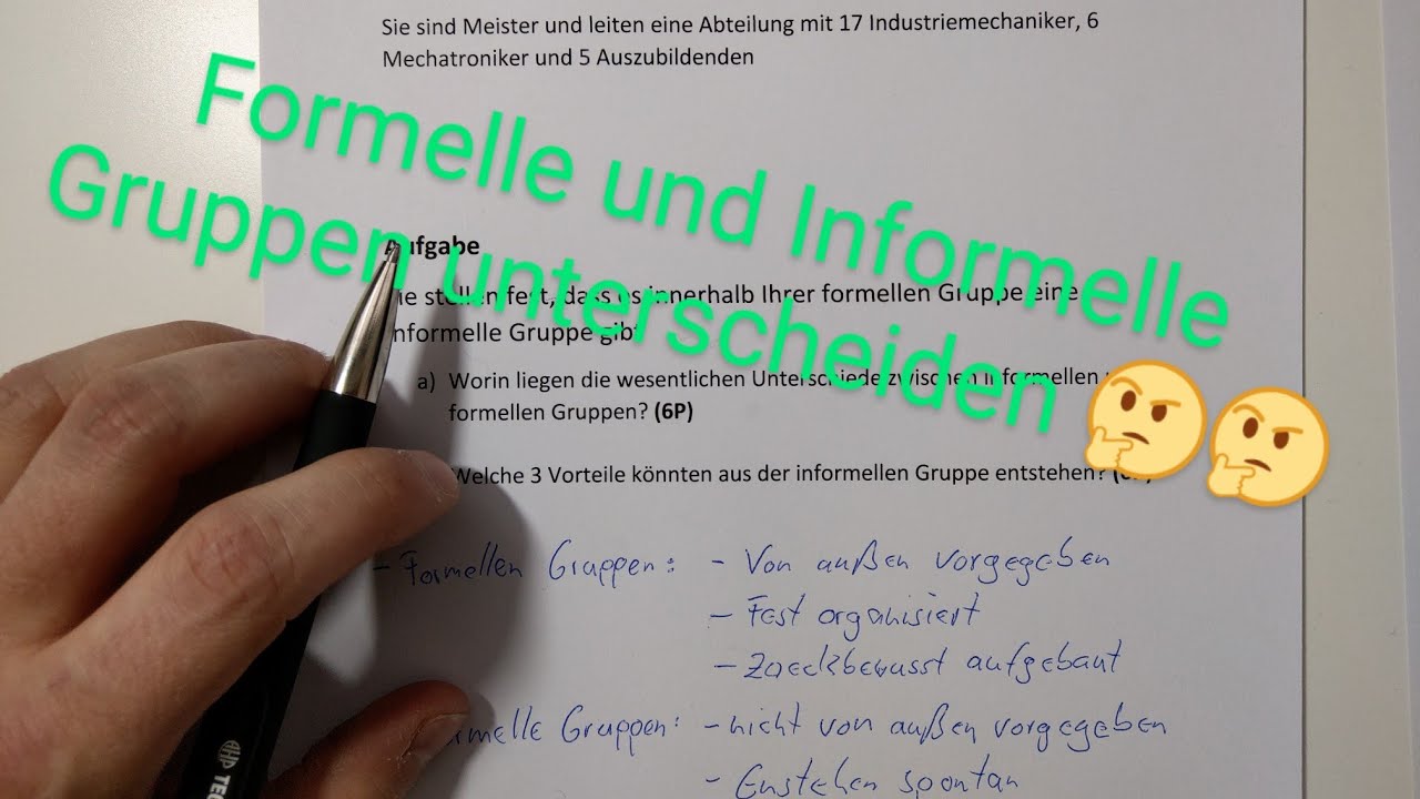 Update Formelle und Informelle Gruppen | PE | PF | ZiB | IHK Prüfung | Dave Seller