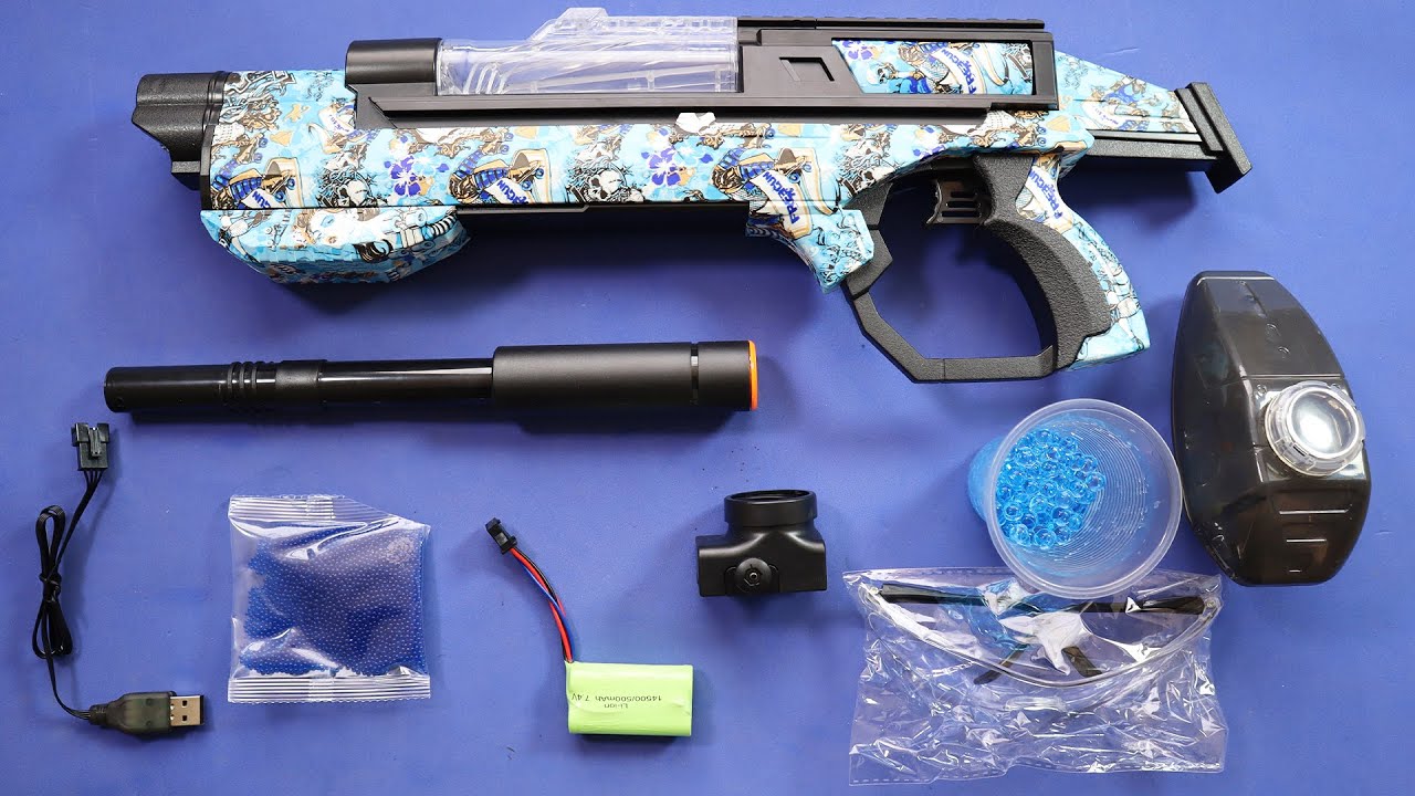 Pistola Airsoft con Balas de Hidrogel Prueba de Funcionamiento