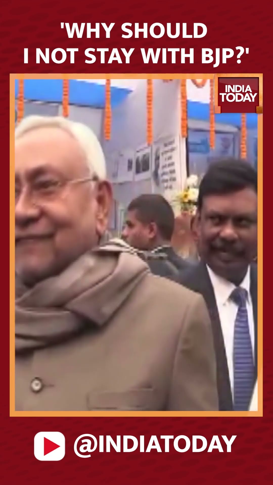 Bihar CM Nitish Kumar's Reply On Alliance With Bjp Says, Why Should I Not Stay With Bjp? #shorts