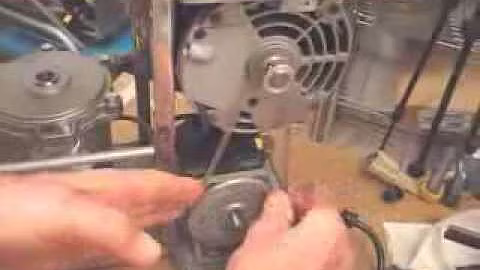 Installing a V pulley and V drive belt on a Norwalk juicer