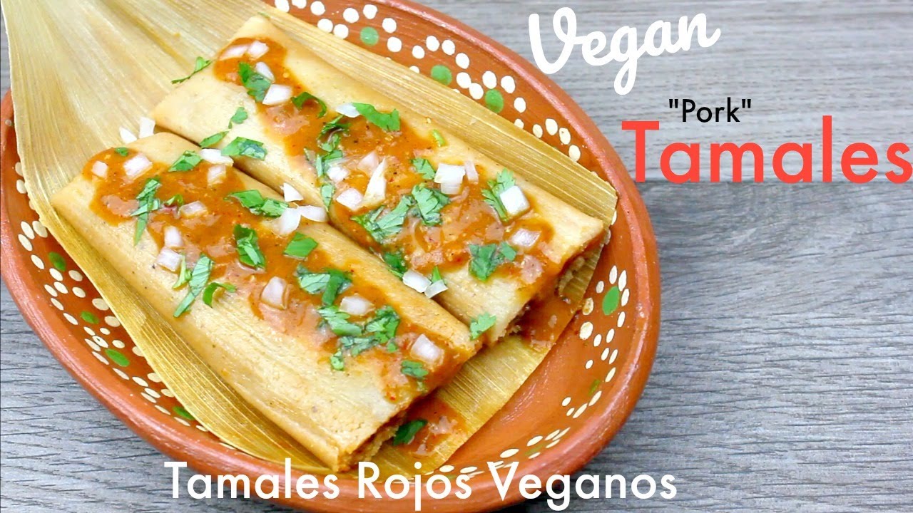 Vegan tamales rojos | made with oil