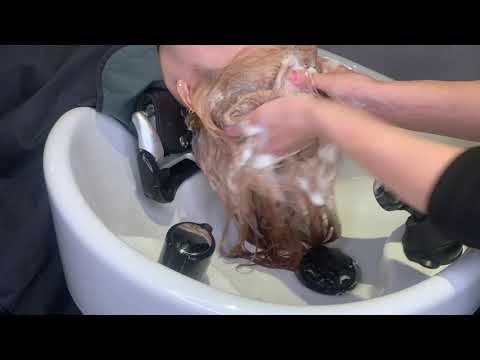 ASMR shampoo and massage 至福シャンプーヘアケアHair care  Three patternsリラックスシャンプーRelax shampoo