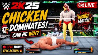 🔴🐔 WWE 2K25 LIVE – Chicken Dominates the Ring! 😱 Insane Match You Won’t Believe! 🔥#live  #shorts screenshot 4