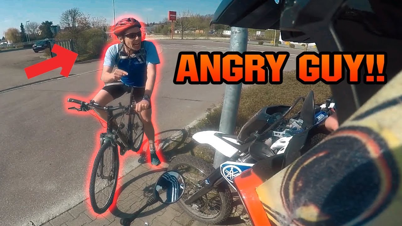 ANGRY GUY | Biker VS Cyclist | ROAD RAGE | JUST2WHEELS - YouTube