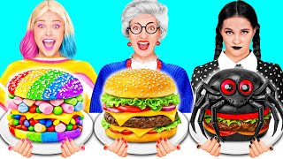 Wednesday vs Grandma Cooking Challenge | Awesome Culinary Recipes by HAHANOM Challenge