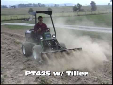 Power Trac PT425 with Tiller attachment - YouTube