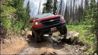 Chevy ZR2 Diesel on four wheeler trail