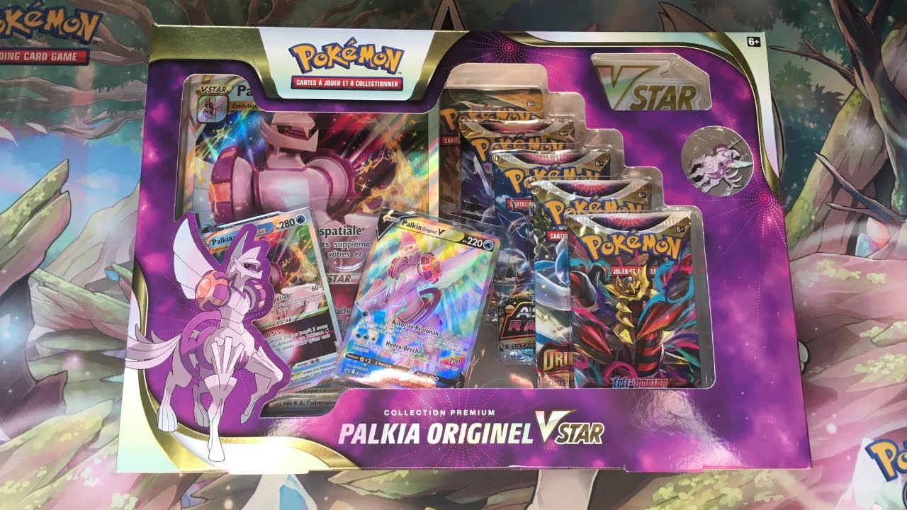 DEUX CARTES PROMOS MAGNIFIQUES ! Ouverture du Coffret Collection Premium Palkia Originel Vstar.