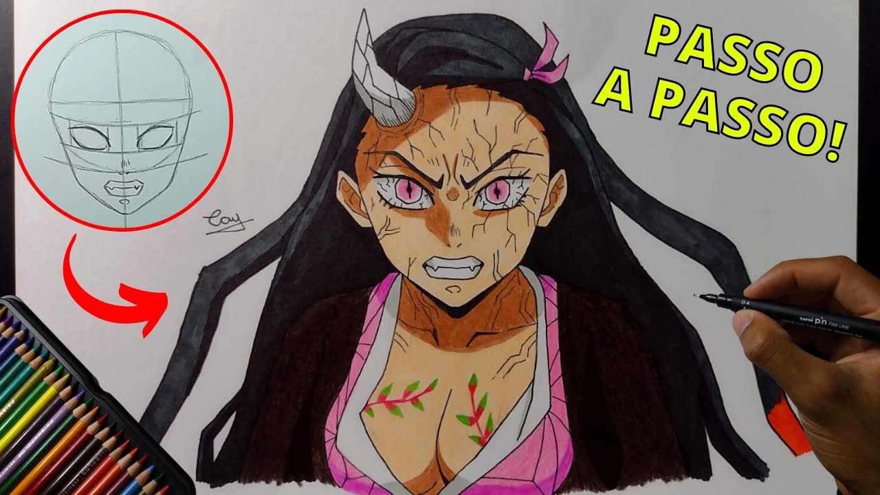 Como desenhar NEZUKO KAMADO (Transformação) 