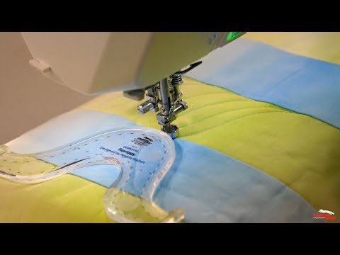 Machine Quilting with Rulers - Squiggy and Serpentine Lines