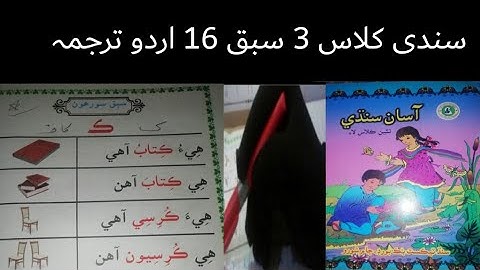 sindhi class 3|sindhi class 3 lecture 16|sindhi class 3 chapter 16  urdu tarjuma and solve exercises