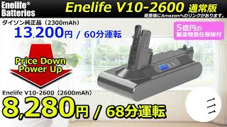 【ダイソンV１０掃除機】バッテリー交換＆互換バッテリー調査【エネライフバッテリー】