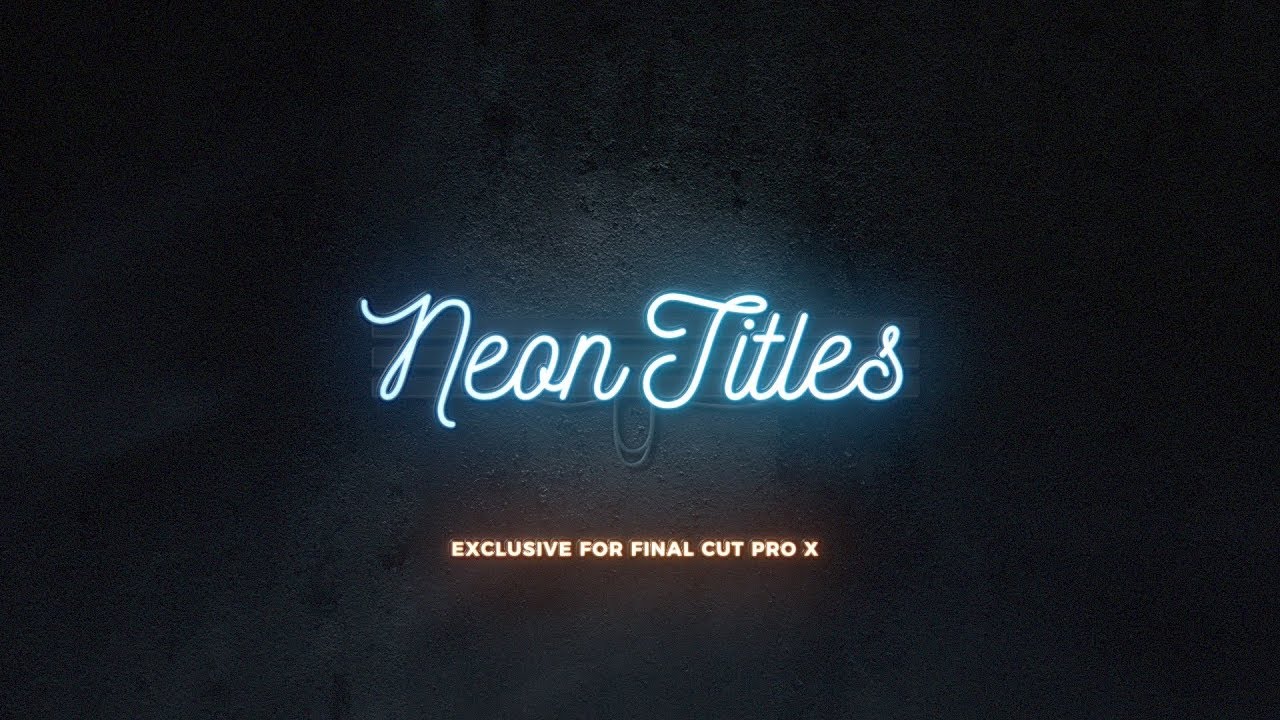 free final cut pro neon title