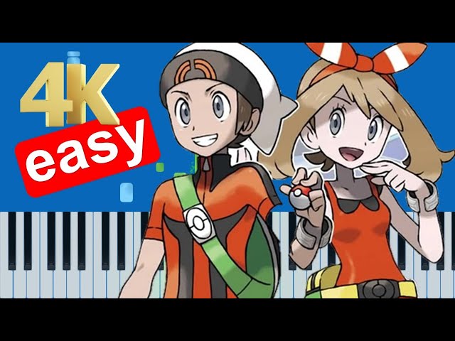 Littleroot Town - Pokémon (Slow Easy) Piano Beginner Tutorial 4K class=