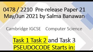 0478 2210 Pre release Paper21 2021 Task 2 PSEUDOCODE Wealth