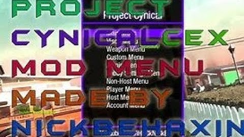 (Project Cynical)FREE BO1 RTM MOD MENU+Free DL+ FORCE HOST EBOOT