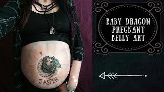 Creating Pregnant Belly Art w/ crusty drugstore makeup