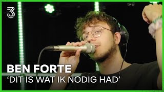 Video thumbnail of "Ben Forte live met 'Dit Is Wat Ik Nodig Had' | 3FM Live Box | NPO 3FM"