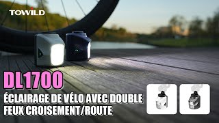 TOWILD DL1700 Lumiere Velo avec Télécommande, Double Source Lumineuse 4000mAh Rechargeable
