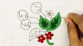 unique hand embroidery designs of strawberry - amazing fruits embroidery designs - strawberries