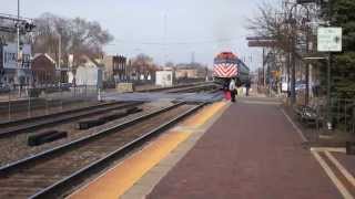 Metra Stops At Berwyn Illinois  Metra BNSF Chicago West Service