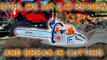 Stihl MS 362 C-M REVIEW  BREAK IN CUTTING FIREWOOD