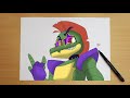 How To Draw Monty | Montgomery Gator | Step by step | Five Nights at Freddy's Security Breach