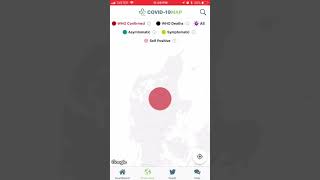 Covid 19 tracker app on iPhone - overview