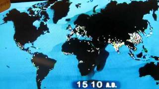 World population map AD - 2030