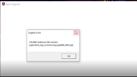 Apex Legends Unknown Error Fix