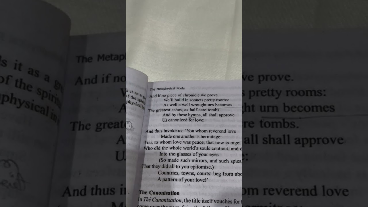 Poem 5 The Canonisation by John Donne explanation line by line, IGNOU British Poetry Meg 1 English 