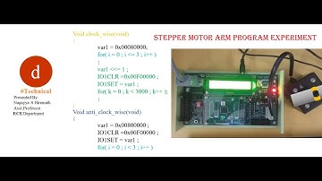 Interface Stepper motor with ARM processor-- ARM7 LPC2148 |VTU| |CSE| |ECE| |Engineering|