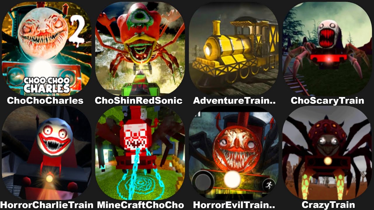 Choo Choo Charles Mobile vs Minecraft,Crazy Train,Choo Choo Train,Horror Charlie Spider Train